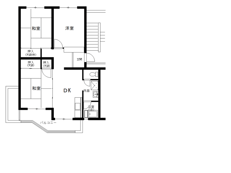 三ツ枝B団地60-7棟703号 | 宮崎県営住宅